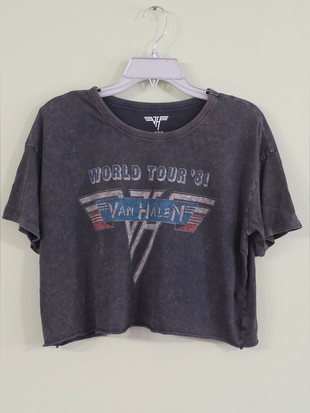 Van Halen '81 World Tour Crop Top 🎸 Vintage Wash Medium 🤘✨